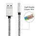 Micro USB Cable,ALLFU 4Pack 6FT Extra Long Nylon Braided High Speed Android Micro USB Charging Cables, Fast Charger Cord for Samsung Galaxy S7 Edge/S6/S5/S4/,Note 5/4/3,HTC,LG,Nexus - Black/Silver