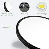 LightingWill 40cm LED Flush Mount 24W 3800lm 6000K Black Round Ceiling Light view 5