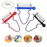 York Eliot Magic Trio [2018 New] -Peel Anything in Seconds with The Amazing 3pc Set, Melon Peeler Gadget Tool, Vegetable Kitchen Starter Kit, red,blue,black