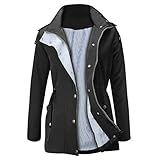FISOUL Raincoats Waterproof Lightweight Rain Jacket Active Outdoor Hooded Women's Trench Coats