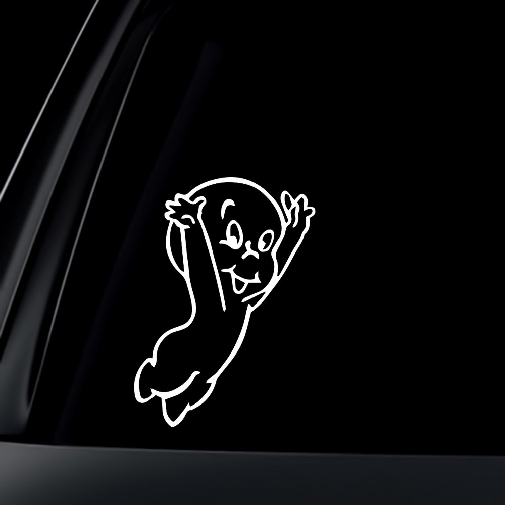 CASPER THE FRIENDLY GHOST 6" WHITE Vinyl Decal Window