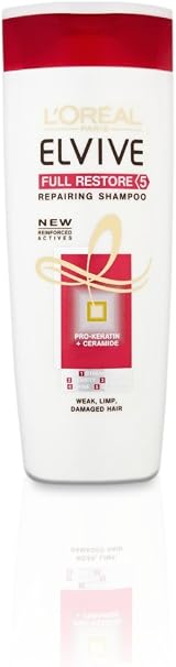 L'Oreal Paris Elvive Full Restore 5 Shampoo 400ml Damaged Hair Repair view 3