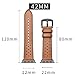 ZEIGER 38MM 40MM or 42MM 44MM Calfskin Leather Band for All iwatch Versions Variety of Styles and Colors Genuine Leather Watches Strap for IWatch Sport, Edition, Series 4, Series 3, Series 2, Series 1