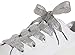Sparkly Silver Flat Ribbon Shoelaces, Shoe Laces Ideal For Pumps Sneakers Trainers Boots