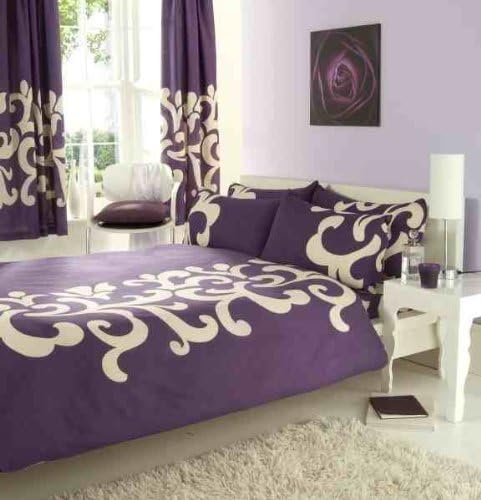 Grandeur Berry/Cream Single Duvet Quilt Cover Set Polycotton Set by Unknown