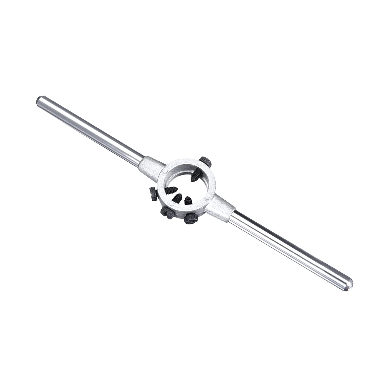 CoCud Die Stock Wrench, Fit M4.5-M6 / 8mm-20mm (OD) Round Dies, Chrome Plated Adjustable Die Handle Holder - (Applications: for Machine Thread Repair), 1-Piece