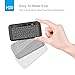 [2018 Updated Version Backlit] EVANPO Wireless Mini Keyboard with Full Screen Mouse Touchpad Rechargeable Combos Remote Control for PC, Pad, Google Android TV Box and More
