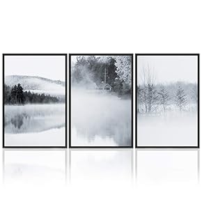 signwin 3 Piece Framed Canvas Wall Art Misty...