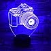 PRY-OOO 3D Illusion Lamp Camera Night Light for Kids Toy Toddlers Illusion Birthday Gift LED Desk Table Lamp Optical Effect Lights Remote Control Touch Home Decor Holiday Birthday
