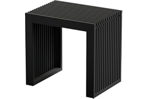 Wisuce Essentials Small Bamboo Dining Bench, 17inch Farmhouse Decor Indoor Kitchen Table Bench, Entryway Shoe Rack Bench, Outdoor Bench, Solid Bamboo Benches for Living Room, Hallway, Bedroom