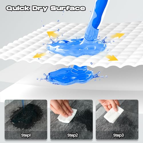 DOGGO DOUG Dog Pee Pads for Dogs XXL 30"x36" Charcoal Puppy Pads 50 Counts Extra Large Disposable Activated Carbon Super Absorbent Full Edge-Wrapping Odor-Control Training Pads with Adhesive Tabs
