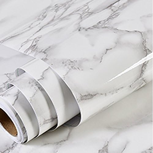 Marble Contact Paper MAGFY Self Adhesive Film Vinyl Granite Wallpaper 2 x 16.4ft (Grey)