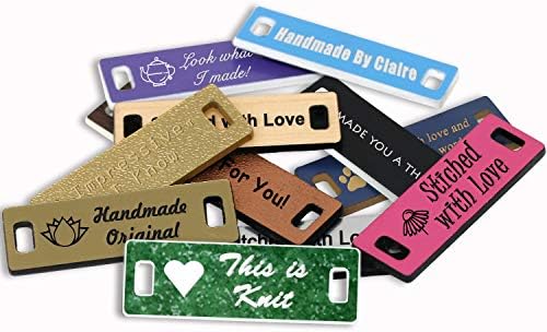 LHS Engraving | Personalized Hand Made Tags Custom Engraved Verde Green Marble Plastic Sewing & Knitting Labels White Lettering USA - S4