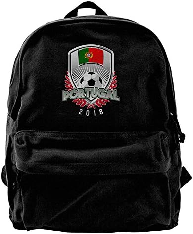 AIDEAR Portugal Soccer 2018 Boys and Girls Large Vintage Canvas Backpack School Laptop Bag Hiking Travel Rucksack