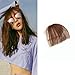 HIKYUU Clip on Front Fringes Bangs Remy Brazilian Human Hair Extensions Real Remy Human Hair Light Brown Bangs without Temples
