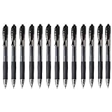 Pilot G2 07 Black Fine Retractable Gel Ink Pen Rollerball 0.7mm Nib Tip 0.39mm Line Width Refillable BL-G2-7 (Pack of 13)