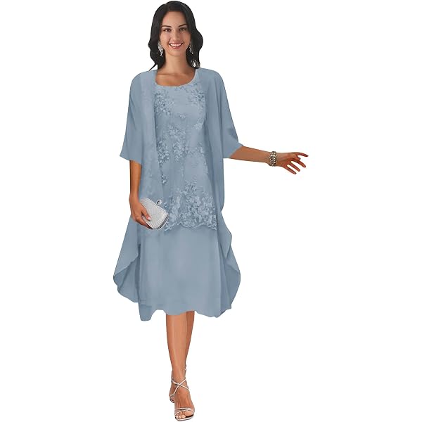 dusty blue mother of the bride dresses plus size 2025 Plus Size Mother Of Groom Dress Dusty Blue V Neck A line Dusty Blue / 20