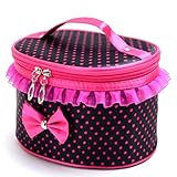 OVERMAL Women Portable Travel Toiletry Makeup Cosmetic Bag Organizer Holder Handbag (Black)