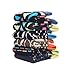 All4life Women's 6 Pairs Colorful Patterned Crew Socks