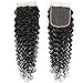 NewYou Brazilian Virgin Deep Wave 3 Bundles with Closure 8A Grade Unprocessed Human Hair with 4×4 Lace Closure Free Part Natural Color (18 20 22 with 16)