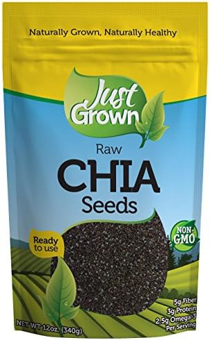 Just Grown Raw Chia Seeds Kosher 12-Ounce