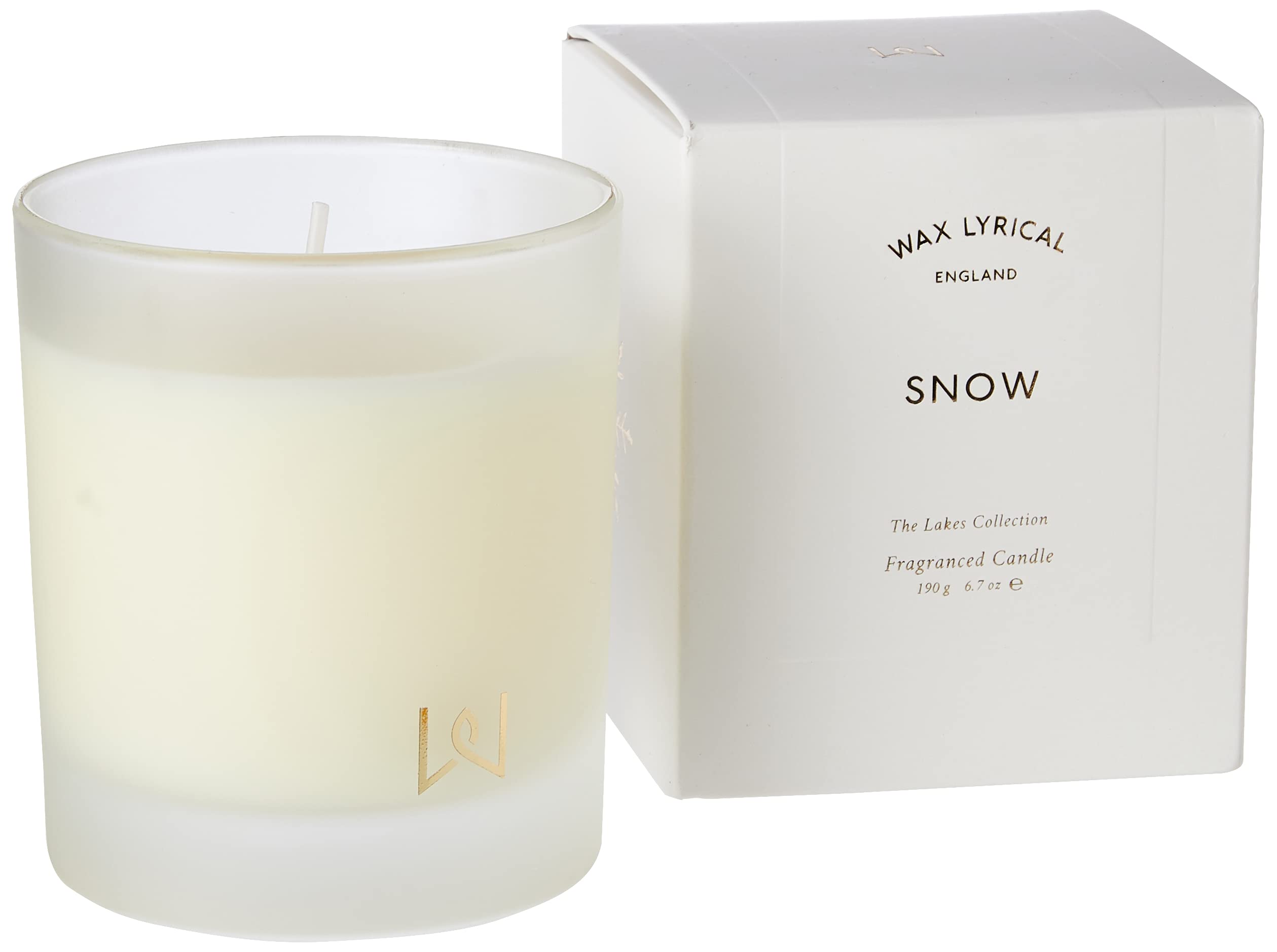 Wax Lyrical Snow Scented Candle in Gift Box, Burn Time Up to 38 Hours, 9.5 x 9.5 x 11cm