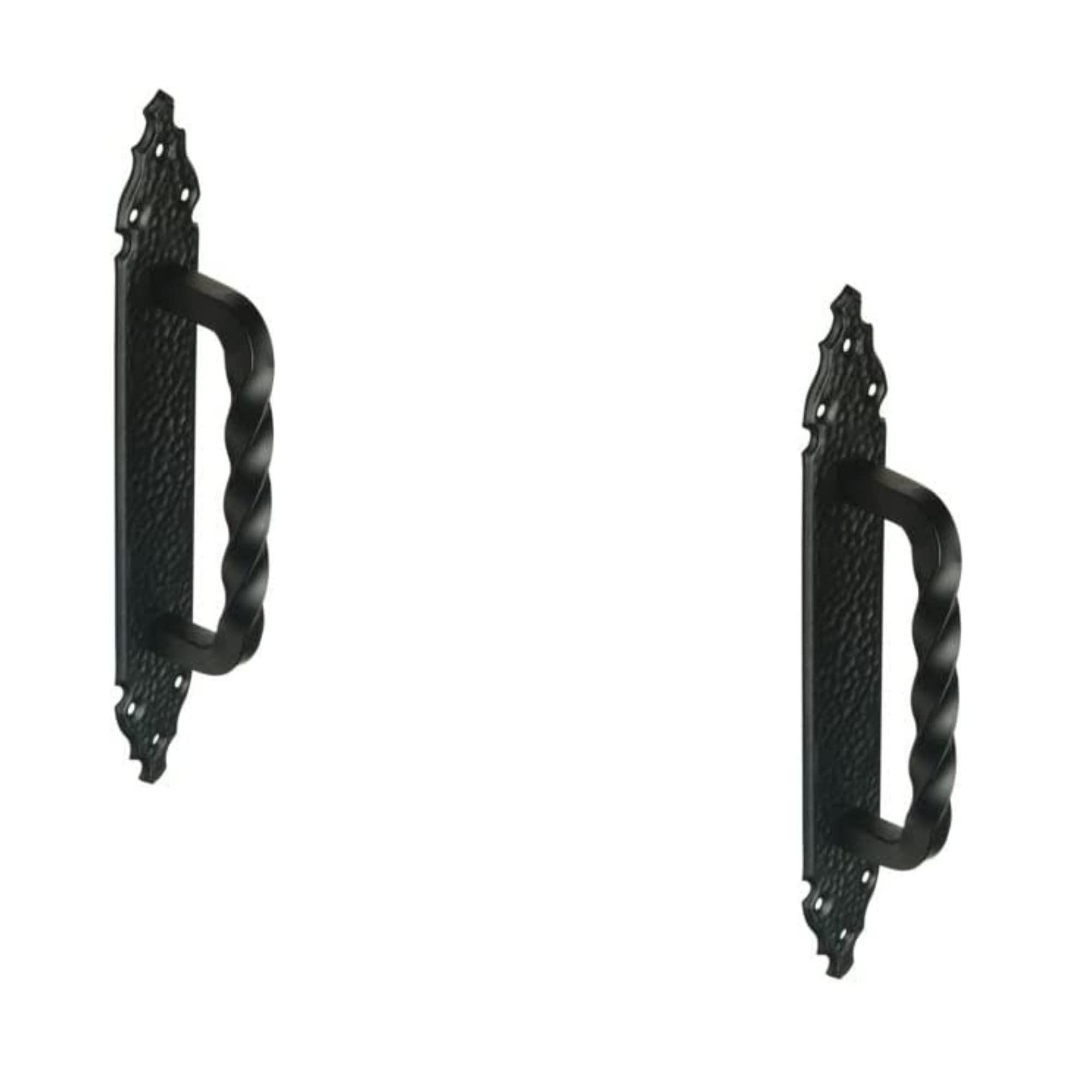 Gedotec Door Handle Solid Metal | 2 Folding Door Handles Furniture | Length: 280 mm | TRAUNSTEIN | Furniture Handles Black matt Finish - Classic Design