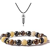 SOOWOOT Triple Protection Bracelet - Energy Healing Citrine & Hematite Set for Men and Women, Bringing Luck, Wealth & Prosperity