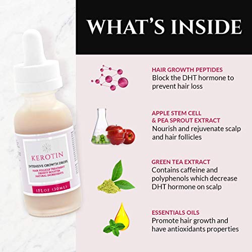Kerotin Hair Growth Serum Intensive Hair Growth Drops Treatment Boost Natural And Healthy Hair Growth Increase Hair Density Reduce Hair Loss Promotes Longer And Thicker Hair 1 Month Pricepulse