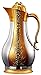 Quality Stainless Steel Carafe / Gorgeous Thermal Pitcher / Vacuum Insulated Double Wall Inner / Carafe for Tea and Coffee - Beverage Dispenser - Keep Hot or Cold / 1L (Silver with Gold)