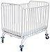 L.A. Baby Deluxe Holiday Folding Metal Crib, White