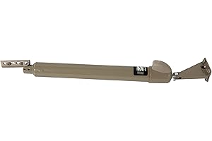 Touch 'n Hold Smooth Door Closer - Single Kit (Sandstone) - Standard-Duty Door Closer with Touch-Button Hold Open Feature & S