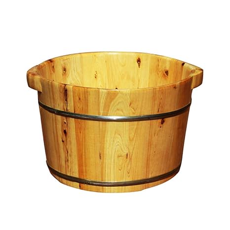 fußwanne Pedikürebecken Naturholzdampfbecken Fußbadfass Fußkneipe Fußpflege Massivholzsauna-Begasungsfassbecken Fußbadewanne