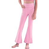 WELAKEN Flare Yoga Pants with Pockets for Girls – High Waist Active Bell-Bottom Leggings