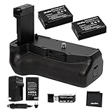 Ultrapro Battery Grip Bundle For Canon Rebel T7i, EOS 77D, 800D: Includes Replacement Grip, 2-Pk LP-E17 Long-Life Batteries, Charger, UltraPro Accessory Bundle