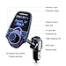VicTsing Bluetooth FM Transmitter, Wireless In-Car Radio Transmitter Adapter /w USB Car Charger AUX Input 1.44 Inch Display TF Card Slot - Blue