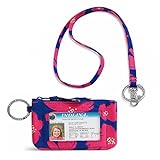 Vera Bradley Zip Id Case and Lanyard in Art Poppies