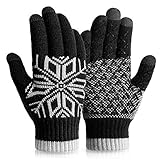 HOTER Winter Gloves Business Leisure Touch Screen Gloves For Men Women Soft Wool