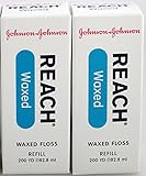 J&J Floss Refill 200 Yd. - Waxed (6 Pack)