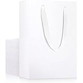 EUSOAR Small White Gift Wrap Bags, 30 Pack 5.9x2.3x7.8 inches Shopping Bags with Handles Bulk, Party Favor Wrapping Bags for Wedding, Craft Grocery, Boutique, Merchandise, Retail, Business