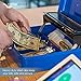 Certus Global Large Blue Cash Box with Money Tray, Secure Lock, Cantilever Coin Tray 4 Bills/ 5 Coins (Admiral Blue)