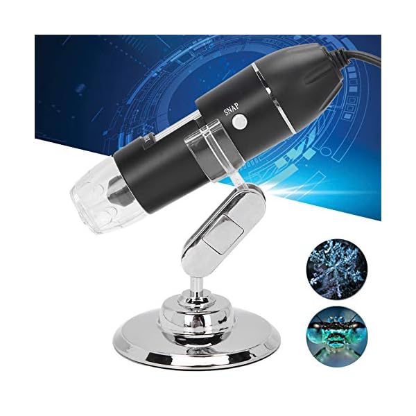 USB Digitalmikroskop 1600X 8 LED Vergrößerungsmikroskop mit Ständer – Bild 7
