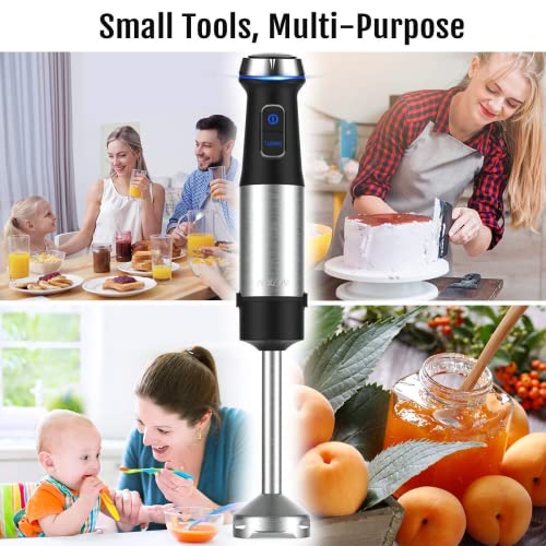 Immersion Hand Blender,500WStepless Speed 4in1 Smart Stick Blender