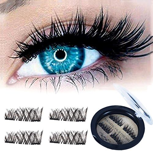 Magnetic False Eyelashes [ No Glue ], FTLL Dual False Eyelashes Set for Natural Look - Best Fake Lashes Extensions for Makeup Beginner