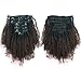 Sassina Ombre Afro Curly Clip in Extensions Double Wefts Human Hair Weave For Black Women 1B Off Black Fading into Light Chocolate Brown 120 Grams 7 Pieces/Set With 17 Clips AC 1BT4# 20 Inch