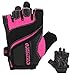 Contraband Pink Label 5137 Women's Padded Weight Lifting and Rowing Gloves w/Grip-Lock Padding (Pair) - Machine Washable Fingerless Workout Gloves Designed Specifically for Women (Pink, Small)