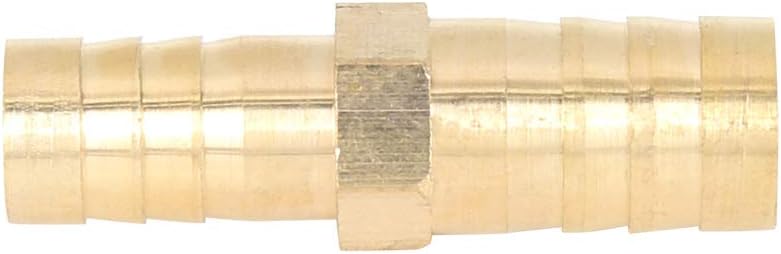 X AUTOHAUX 2 Pcs 12mm to 10mm Brass Barb Hose Fitting Straight Connector Adaptor for Air Water Gas Oil - Image 4
