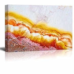 Canvas Wall Art - Abstract Agate Slice Pattern - Giclee Print Gallery Wrap Modern Home Art Ready to Hang - 12" x 18"
