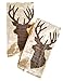 Deer Head Rustic Lodge Cotton Kitchen Towels Set of 2