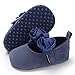 BENHERO Baby Infant Girls Soft Sole Floral Princess Mary Jane Shoes Prewalker Wedding Dress Shoes (6-12 Months Infant), Navy